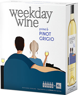 油彩画　white wine time WEEKDAY WINE - PINOT GRIGIO Canadian White Wine