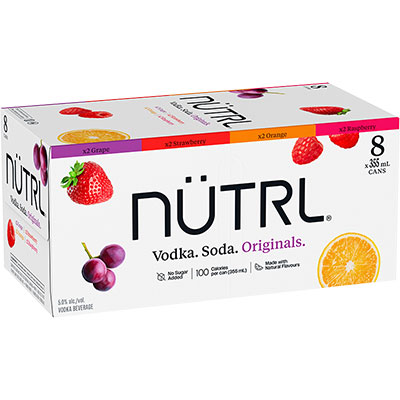 NUTRL - VODKA SODA ESSENTIALS MIXER Canadian Coolers