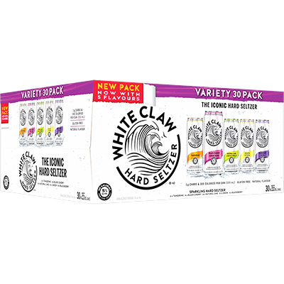 WHITE CLAW - VARIETY PACK 30 CAN Canadian Coolers