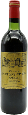 MARGAUX - CHATEAU DURFORT VIVENS 1982 French Red Wine