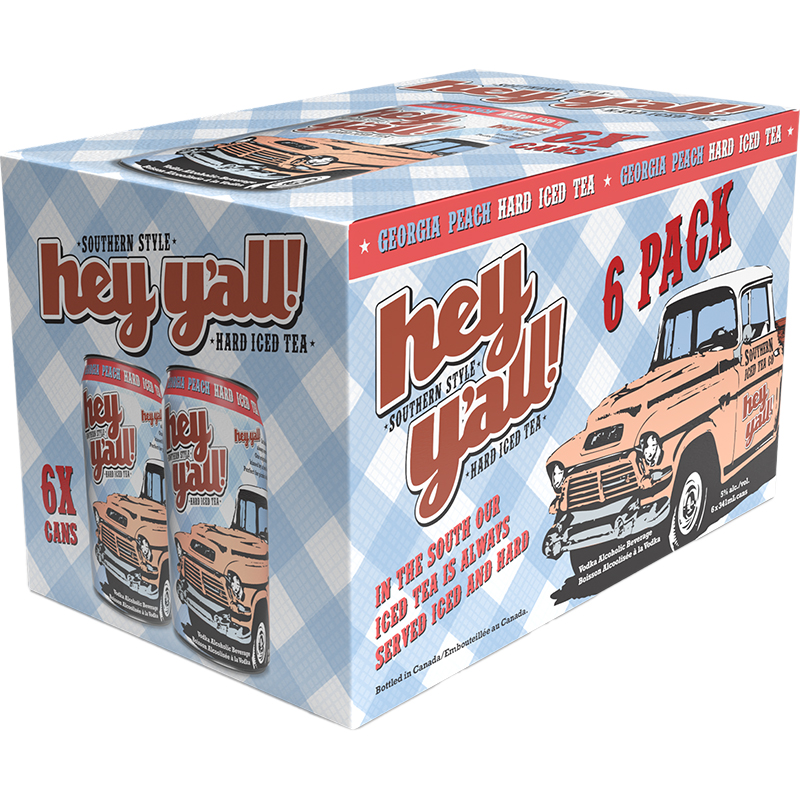 HEY Y'ALL - GEORGIA PEACH HARD ICED TEA CAN Canadian Coolers