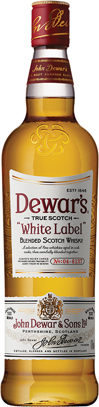 DEWAR'S - WHITE LABEL Scottish Whisky / Whiskey