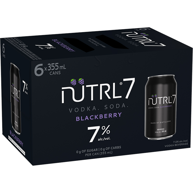 BCLIQUOR Nutrl7 - Vodka Soda Blackberry Can