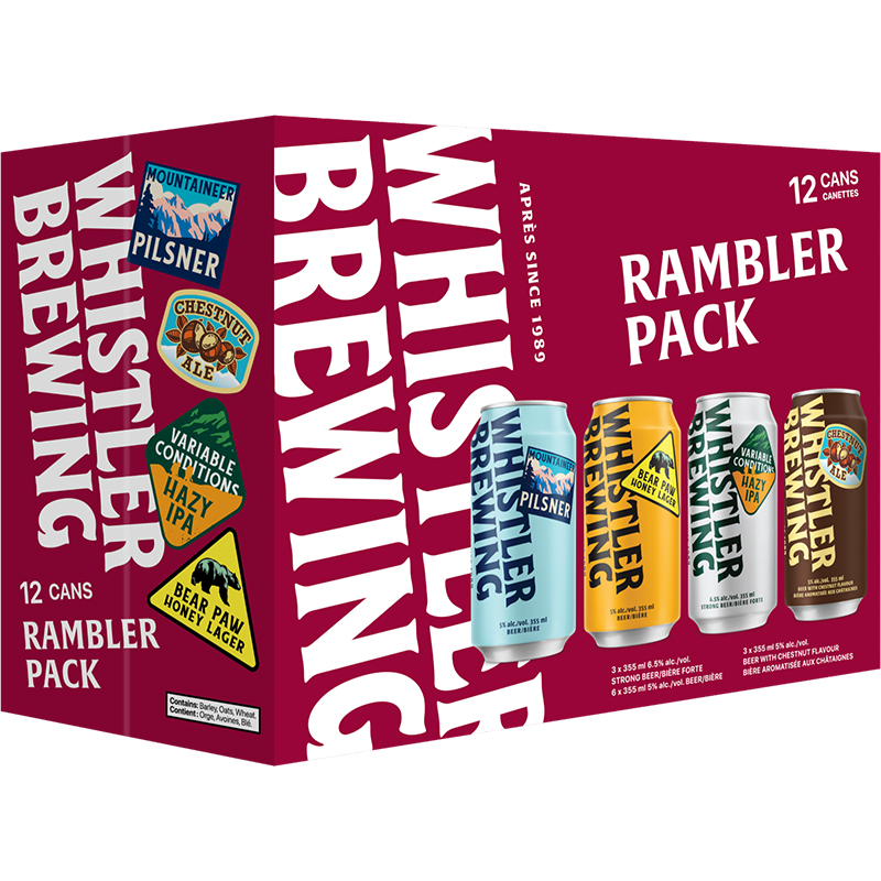 WHISTLER - RAMBLER PACK CANS 2 Canadian Domestic Beer