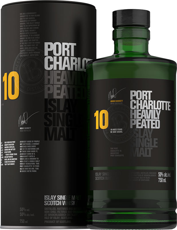 BRUICHLADDICH - PORT CHARLOTTE 10 YEAR Scottish Whisky / Whiskey