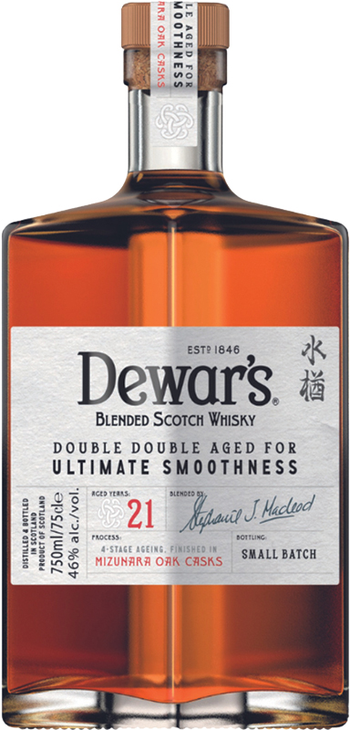 DEWAR'S - DOUBLE DOUBLE 21 YEAR MIZUNARA OAK Scottish Whisky