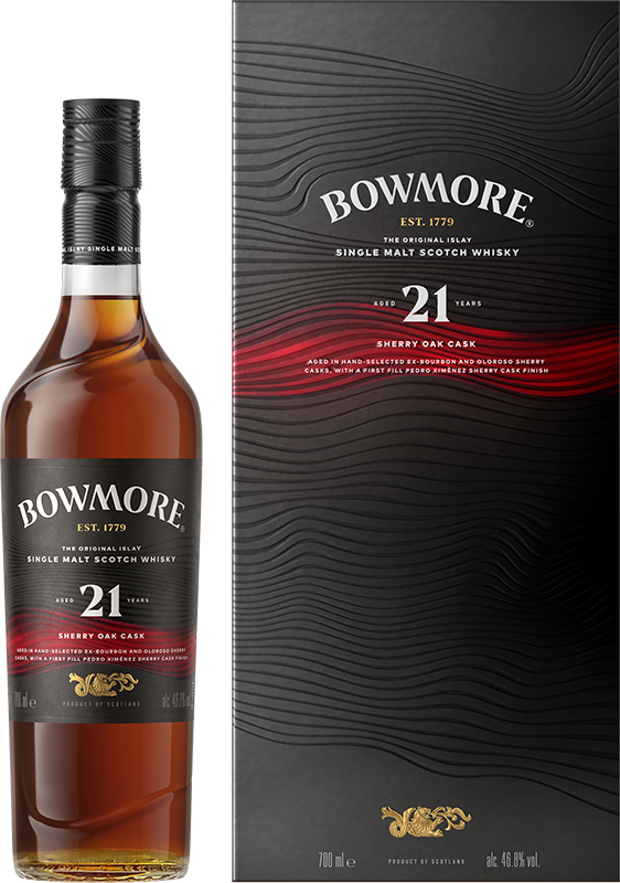 BOWMORE - 21 YEAR OLD SHERRY OAK Scottish Whisky / Whiskey