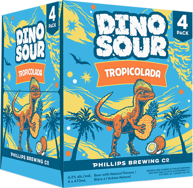 PHILLIPS BREWING - DINOSOUR TROPICOLADA TALL CAN Canadian Domestic