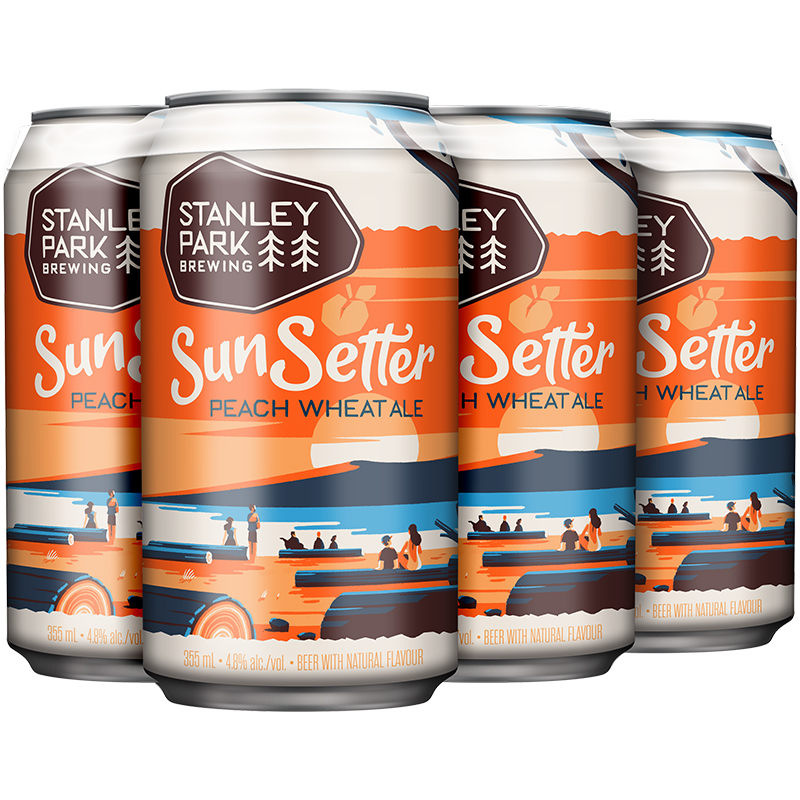 SunSetter Non Alcoholic Peach Wheat Ale - Stanley Park Brewing