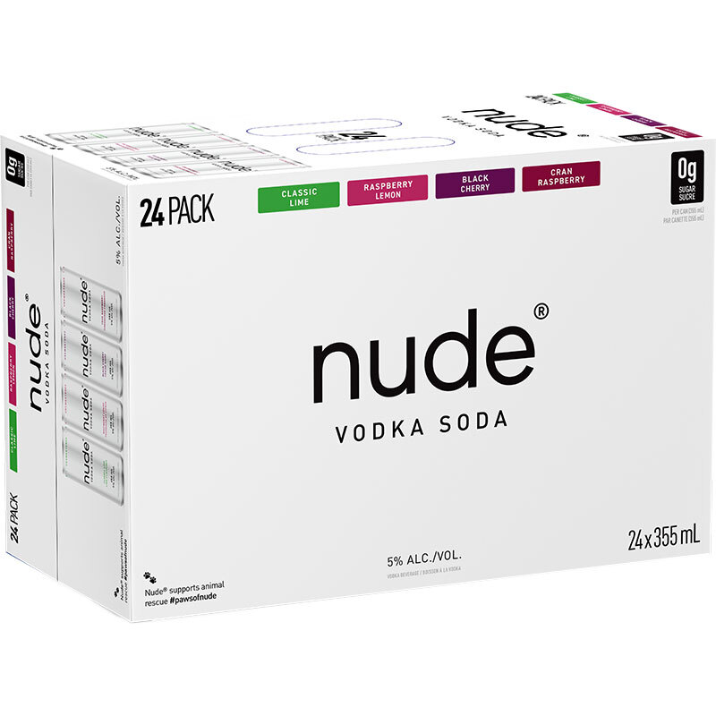 NUDE VODKA SODA 24 PACK MIXER CAN Canadian Coolers
