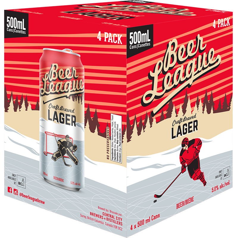 CENTRAL CITY BEER LEAGUE LAGER TALL CAN Canadian Domestic Beer