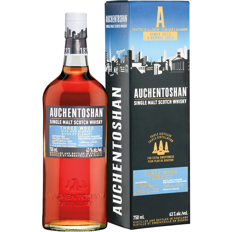 AUCHENTOSHAN - THREE WOOD Scottish Whisky / Whiskey