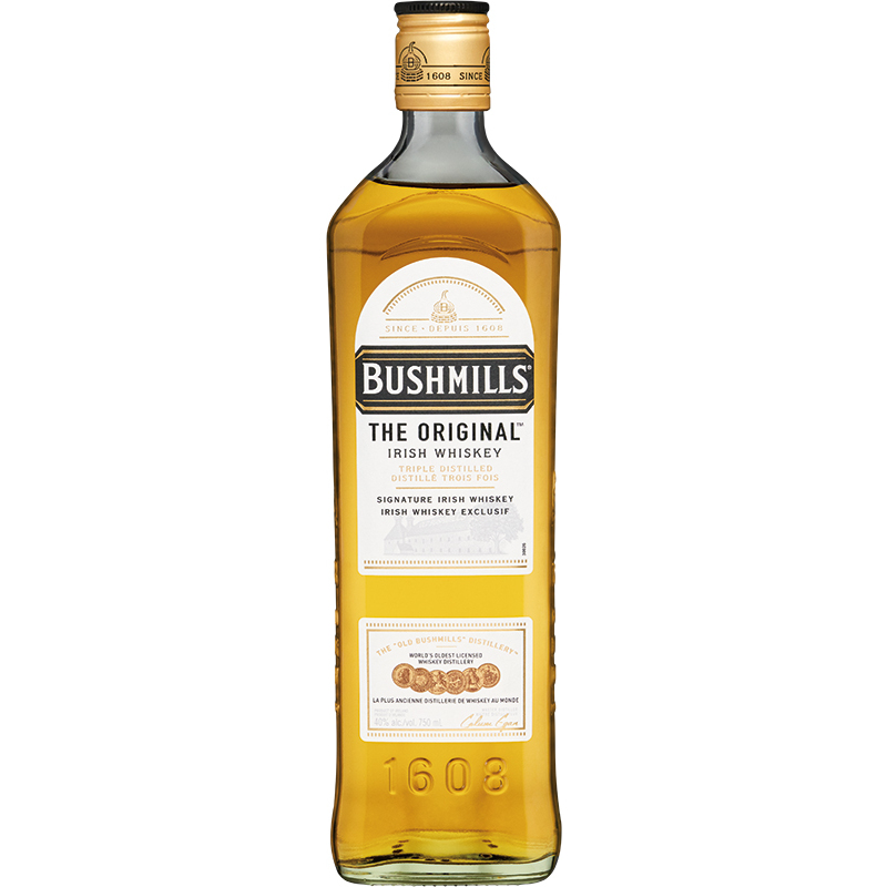 BUSHMILLS - TRIPLE DISTILLED Irish Whisky / Whiskey