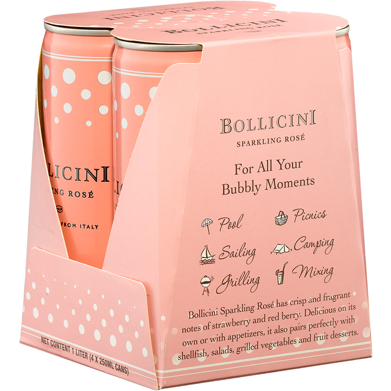 BOLLICINI SPARKLING ROSE CAN Italian Sparkling Wine