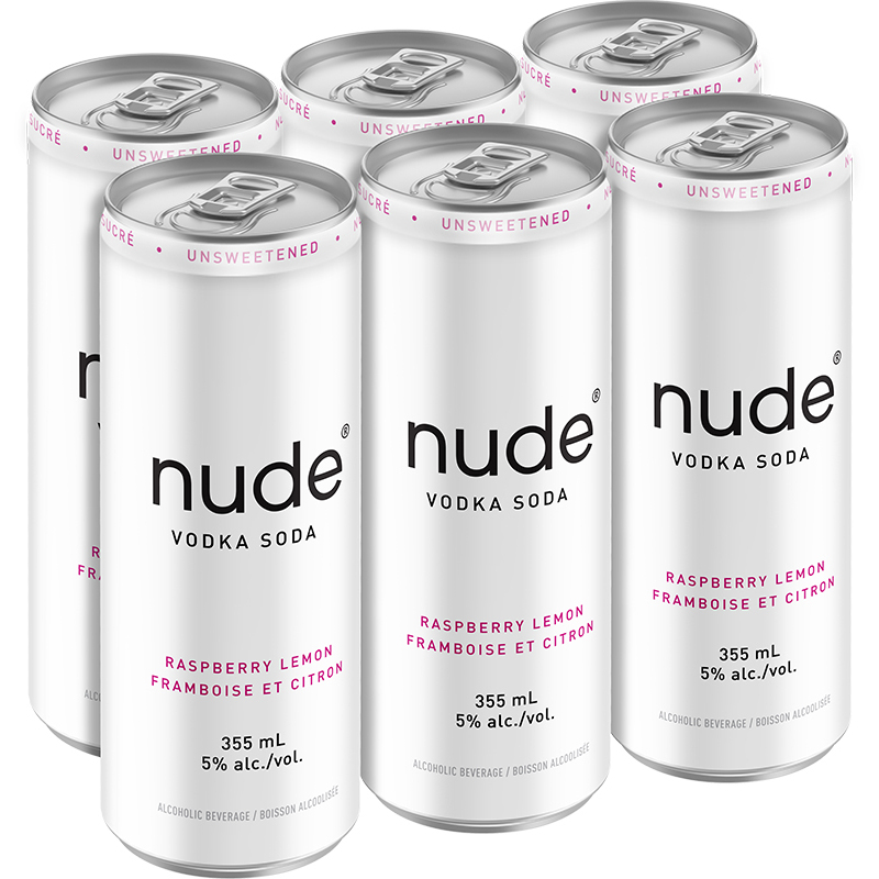 NUDE VODKA SODA RASPBERRY LEMON CAN Canadian Coolers