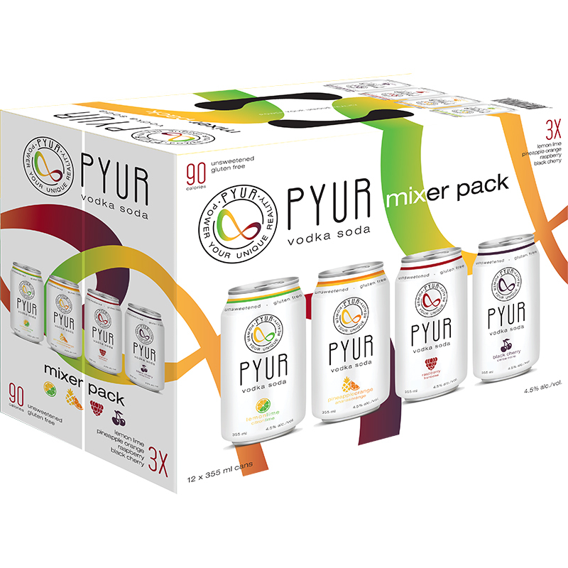PYUR VODKA SODA MIXER PACK CAN Canadian Coolers