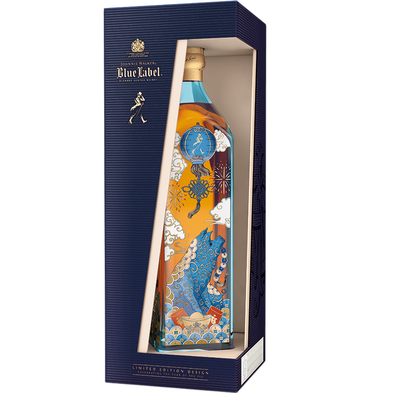 JOHNNIE WALKER - BLUE LABEL CNY 2019 PIG Scottish Whisky / Whiskey