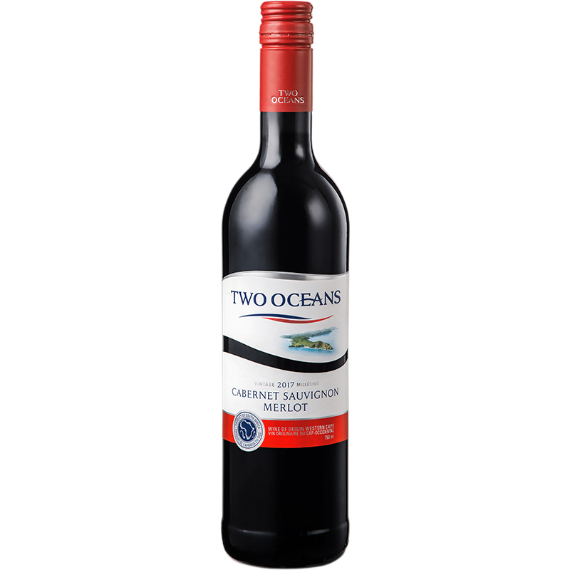 SAUVIGNON MERLOT TWO OCEANS South African Red Wine
