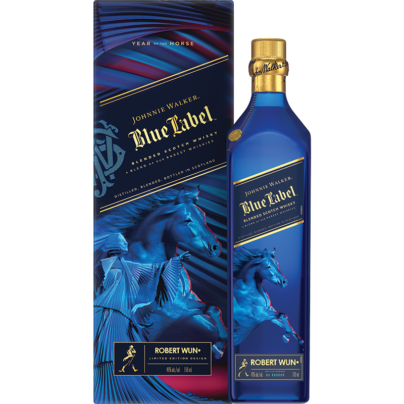 JOHNNIE WALKER - BLUE LABEL LNY 2026 HORSE Scottish Whisky / Whiskey