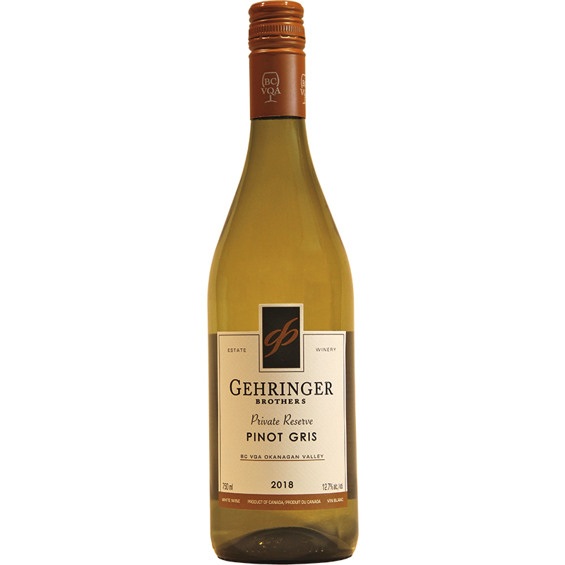 GEHRINGER - PRIVATE RESERVE PINOT GRIS 2021 Canadian White Wine
