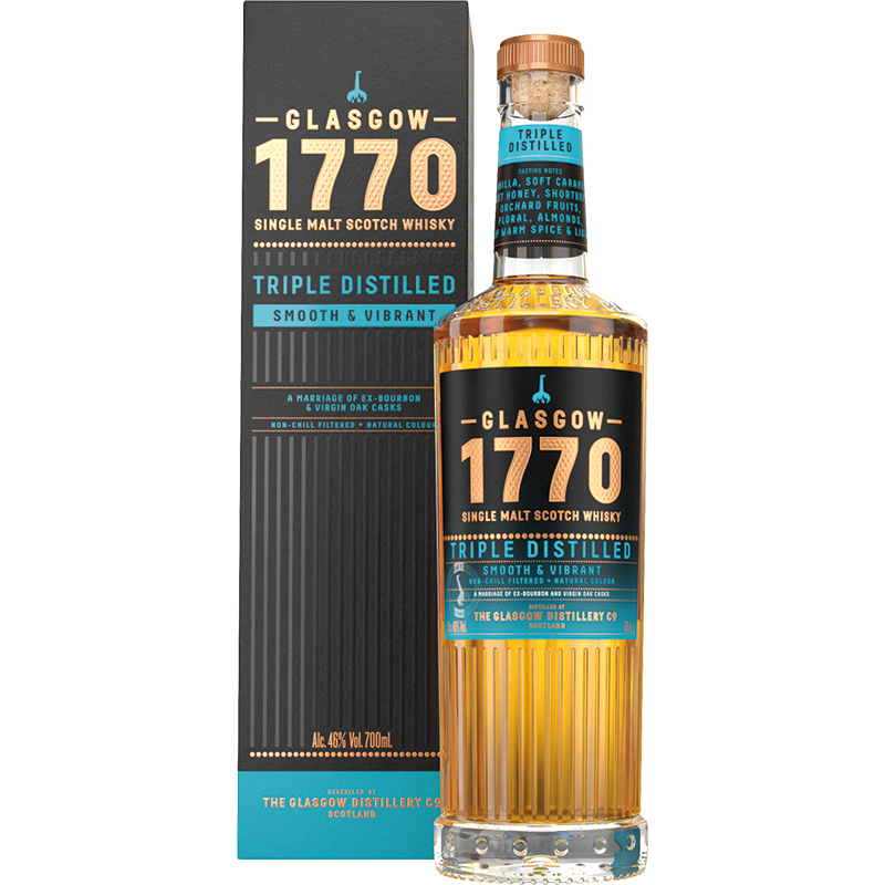 GLASGOW 1770 シングルモルトウイスキー GLASGOW 1770 - SINGLE MALT SCOTCH WHISKY - TRIPLE DISTILLED