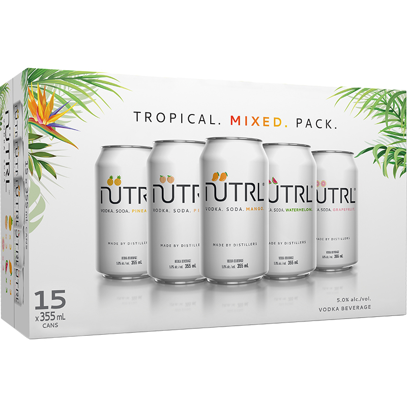 NUTRL VODKA SODA TROPICAL MIXED 15 CAN Canadian Coolers
