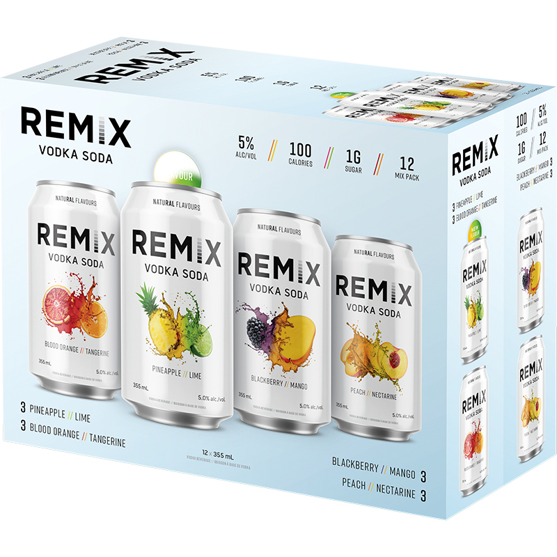 REMIX 12 CAN VODKA SODA VOL 2 Canadian Coolers