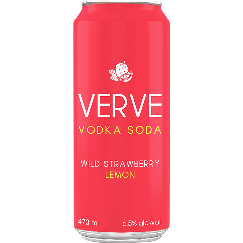 VERVE WILD STRAWBERRY LEMON VODKA SODA TALL CAN Canadian Coolers