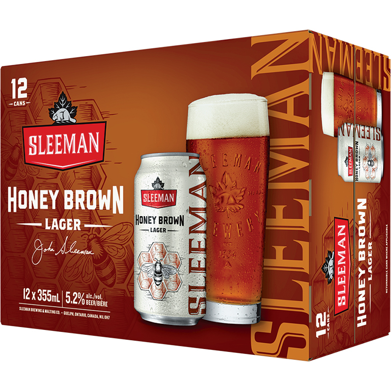 SLEEMAN HONEY BROWN LAGER CAN Canadian Domestic Beer