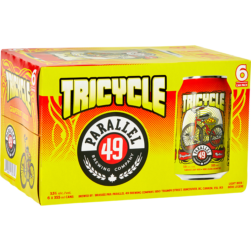 PARALLEL 49 TRICYCLE GRAPEFRUIT RADLER CAN Canadian Domestic Beer