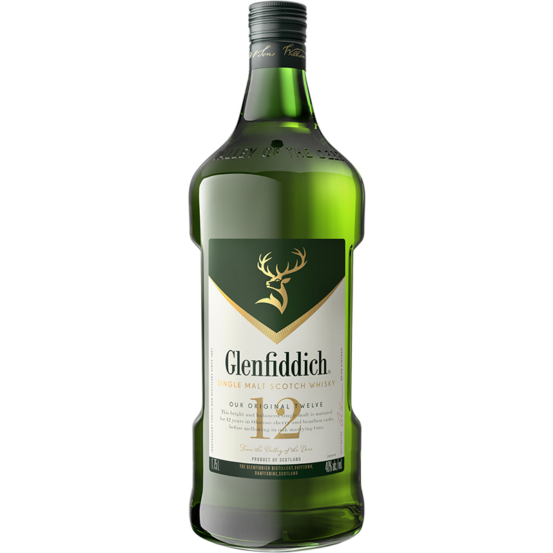 GLENFIDDICH 12 YEAR OLD Scottish Whisky / Whiskey