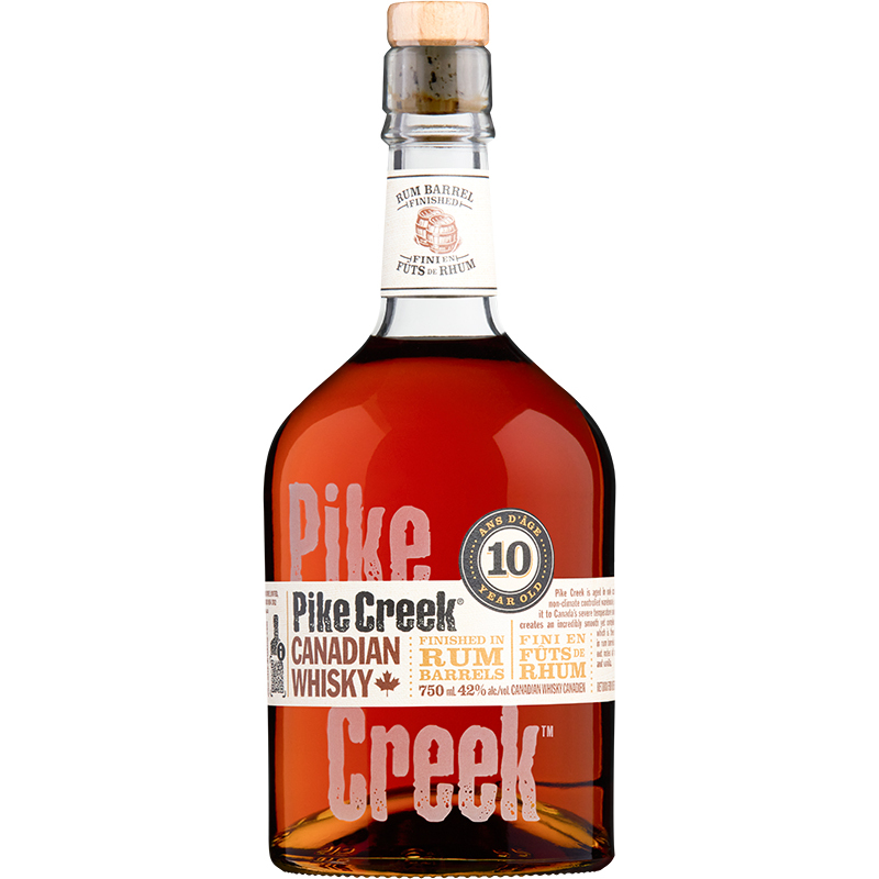 PIKE CREEK 10 YEAR OLD DOUBLE BARRELLED Canadian Whisky / Whiskey