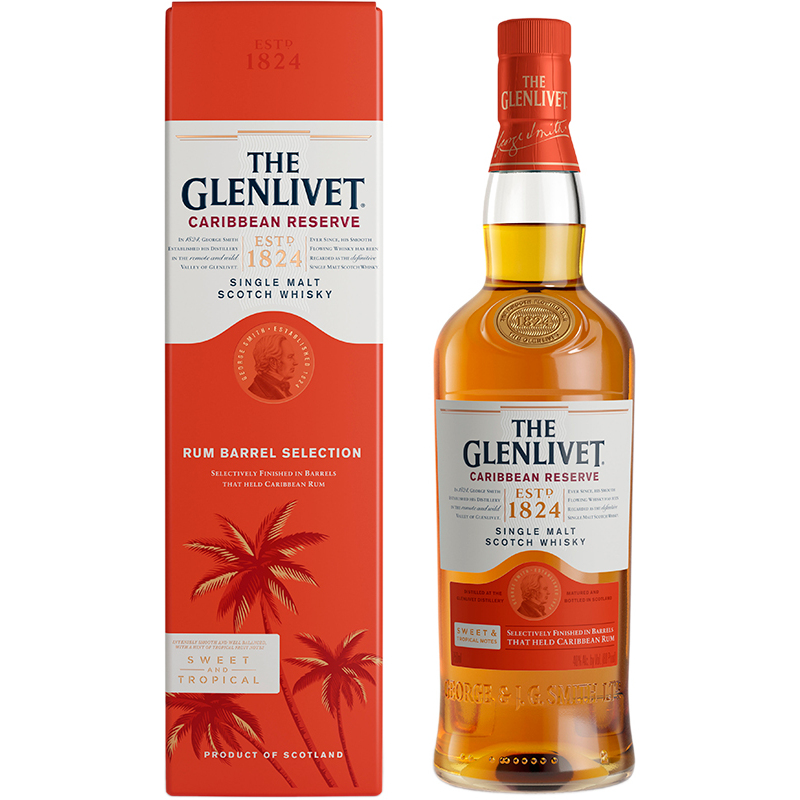 GLENLIVET CARIBBEAN RESERVE Scottish Whisky / Whiskey