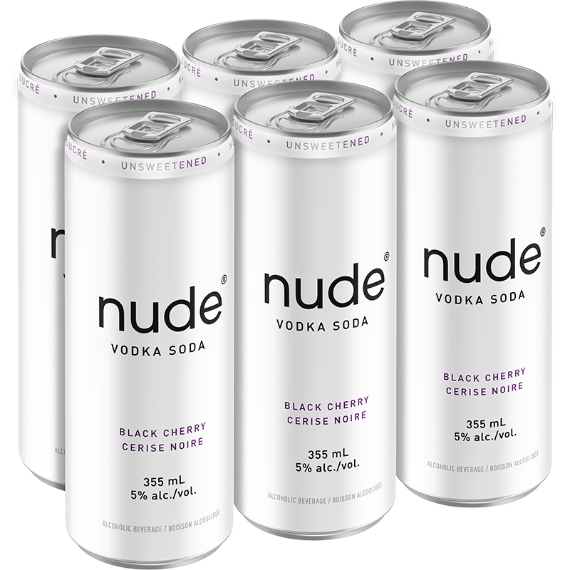 NUDE VODKA SODA BLACK CHERRY CAN Canadian Coolers