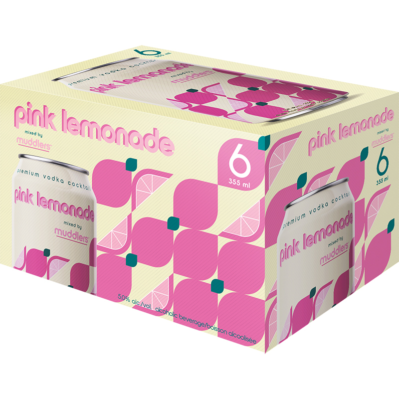 MUDDLERS VODKA PINK LEMONADE CAN Canadian Coolers