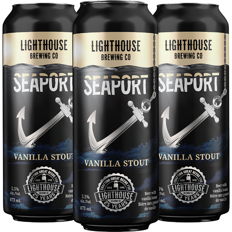 LIGHTHOUSE SEAPORT VANILLA STOUT TALL CAN Canadian Domestic Beer