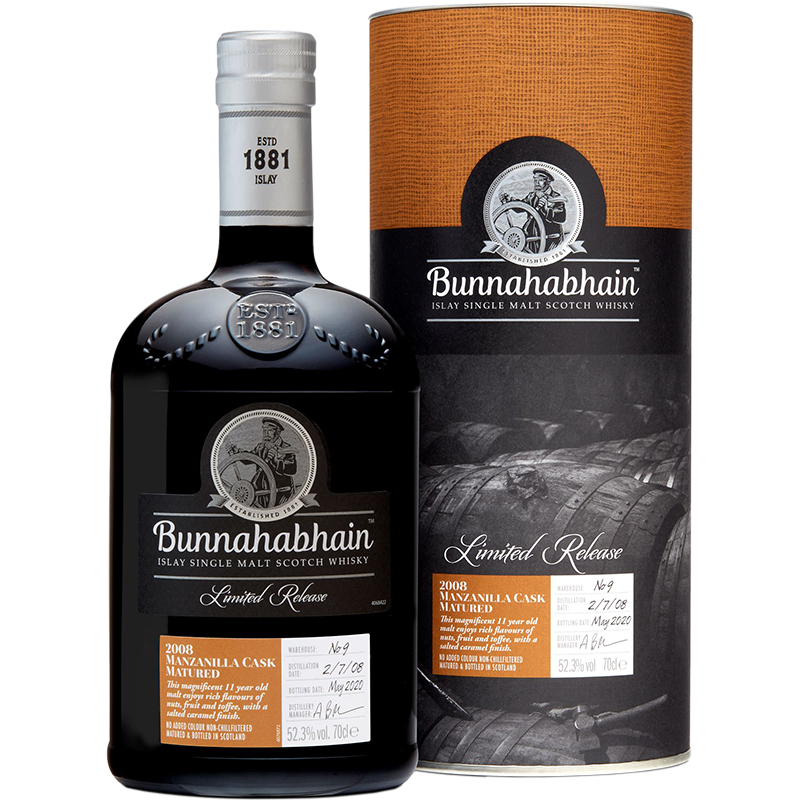BUNNAHABHAIN 2008 MANZANILLA Scottish Whisky / Whiskey