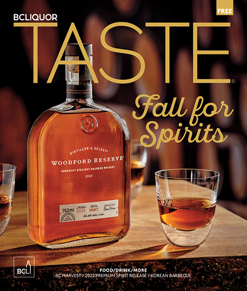 Fall 2022 BCLIQUOR TASTE Magazine Fall for Spirits Woodford Reserve Bourbon