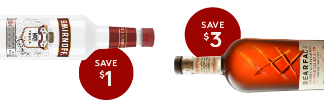 wine, beer, liquor, coolers, ciders on sale