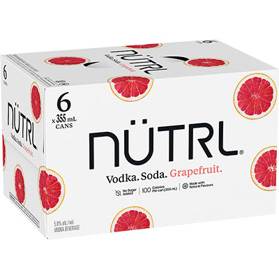 6C NUTRL VODKA SODA GRAPEFRUIT - 355ML