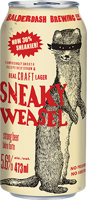 BALDERDASH BREWING - SNEAKY WEASEL CRAFT LAGER TALL CAN