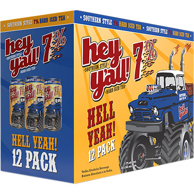 HEY Y'ALL - HELL YEAH! ORIGINAL HARD ICED TEA CAN