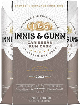 INNIS & GUNN - CARIBBEAN RUM CASK 4PK TALL CAN