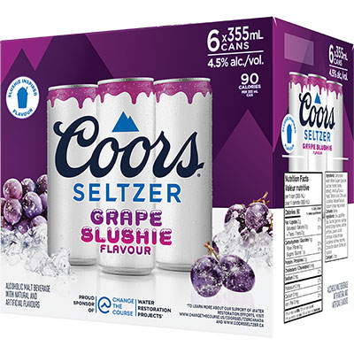 COORS SELTZER - SLUSHIE GRAPE CAN