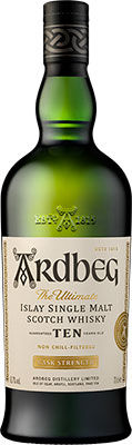 ARDBEG - 10 YEARS OLD CASK STRENGTH Scottish Whisky / Whiskey