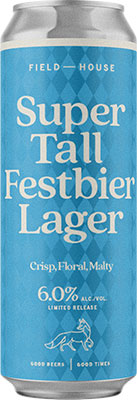 FIELD HOUSE BREWING - SUPER TALL FESTBIER LAGER KING CAN