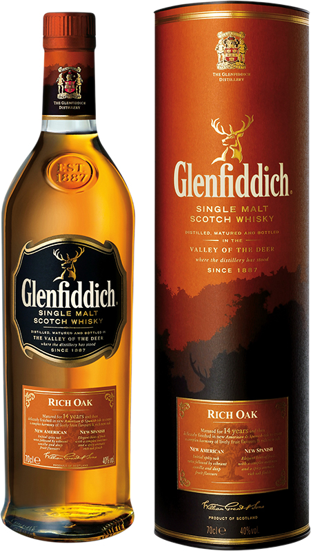 GLENFIDDICH RICH OAK - 14 YEAR OLD Scottish Whisky / Whiskey