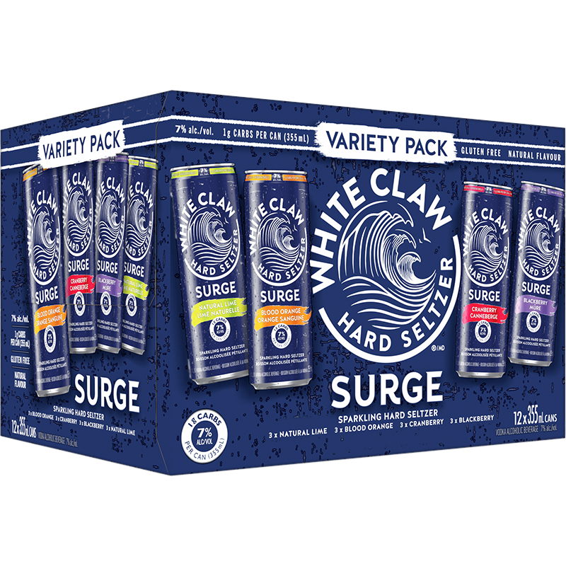 BCLIQUOR White Claw Surge - Variety Pack 12 Can
