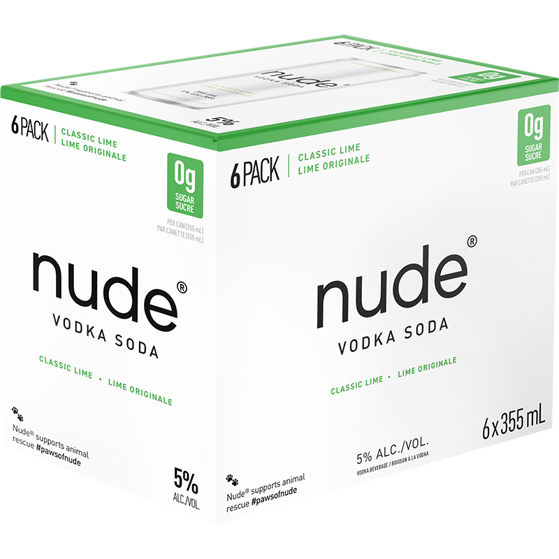 Nude Vodka Soda Classic Lime Can