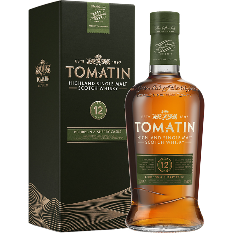TOMATIN - 12 YEAR OLD Scottish Whisky / Whiskey